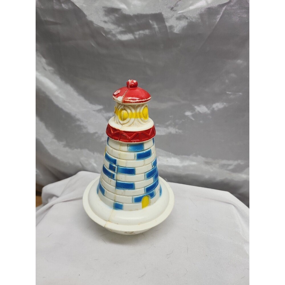 vtg 1972 Roly Poly Rare Light House Chime Toy Plastic The First Years Kiddie